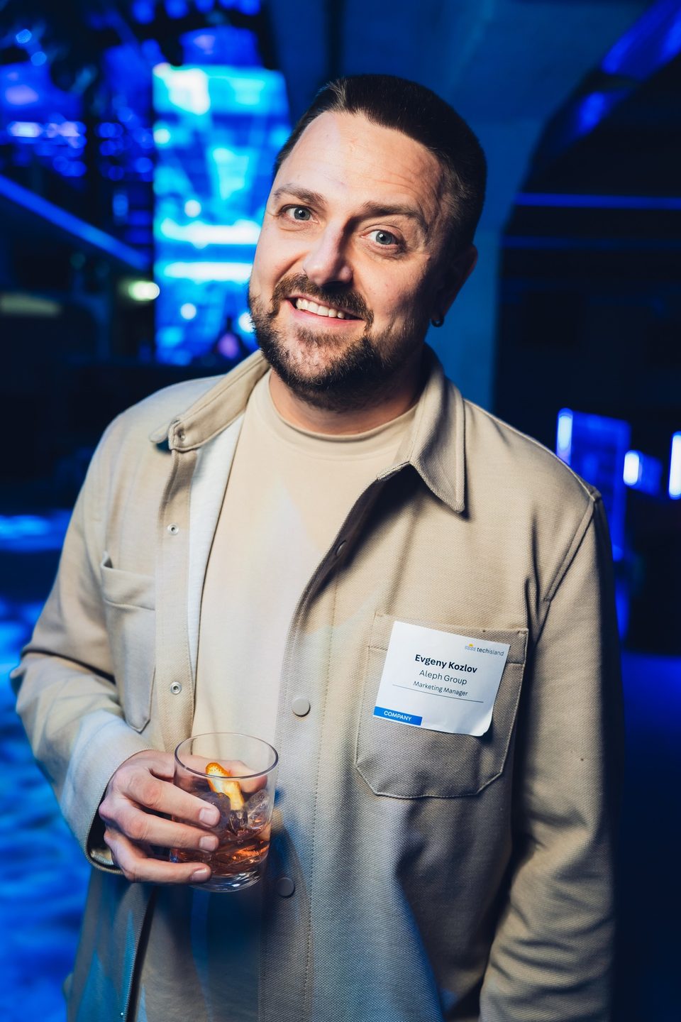 Evgeny Kozlov, Aleph Group, at a TechIsland event